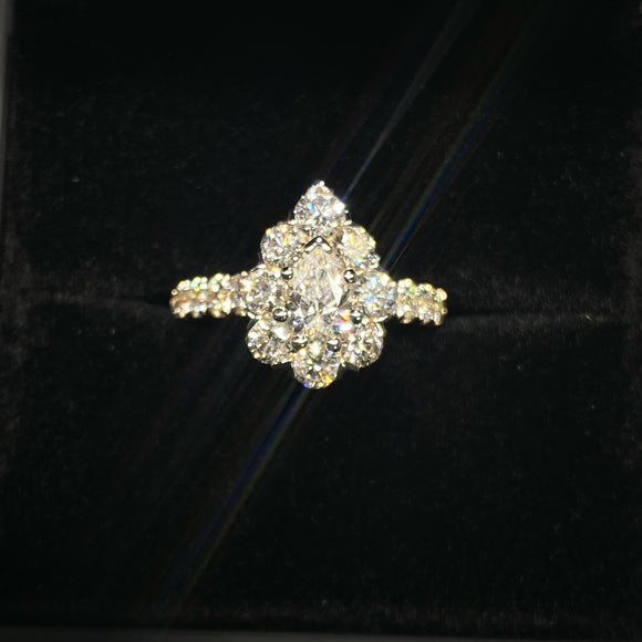 Pear Diamond Engagement Ring W/ Halo