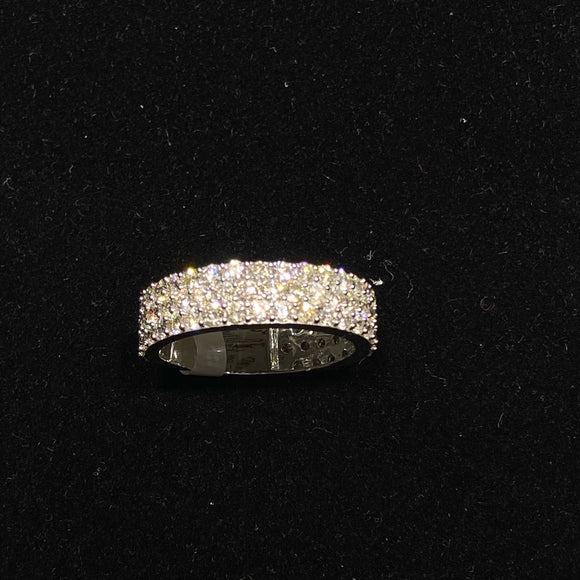 Mens 3 Row Diamond Band