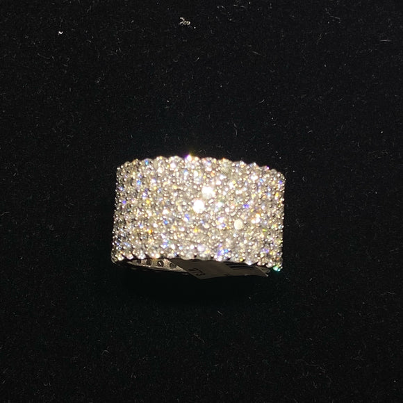 Mens 7 Row Diamond Band